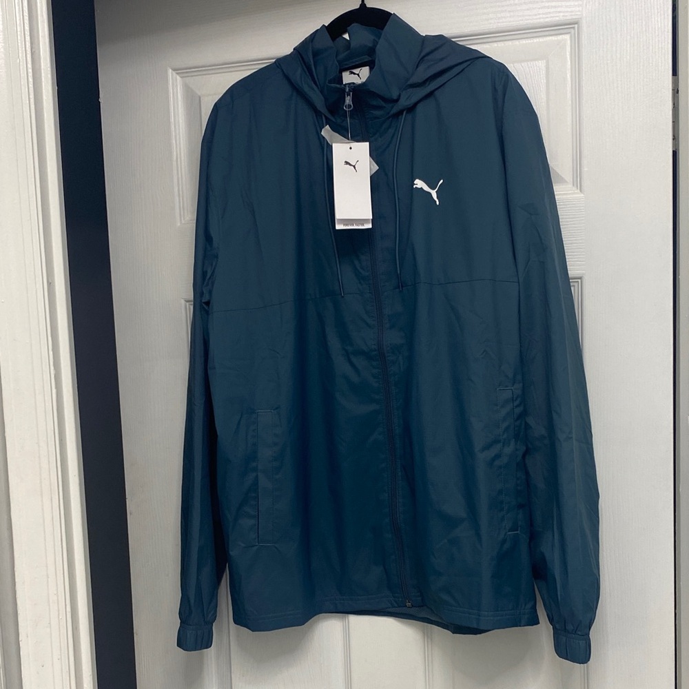 Puma Men's Dark Teal Windbreaker